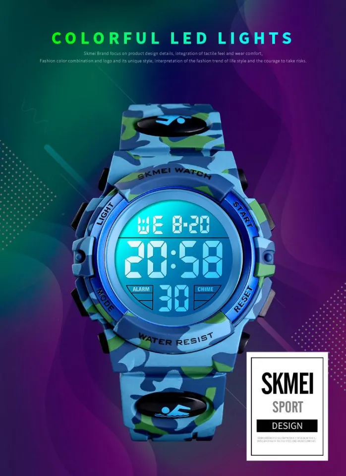 SKMEI Children Sport Watch Waterproof LED Digital Watches Multifunction  Electronic Watch For Kids Boys Girls Gifts 1548