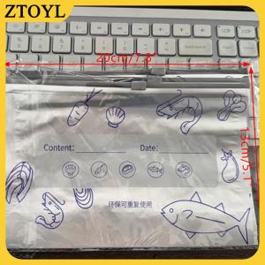 ZTOYL 10 cái túi công suất lớn nhôm lá thực phẩm Túi rò rỉ tủ đông an toàn nhà bếp túi tươi giữ tươi Túi khóa có thể tái sử dụng