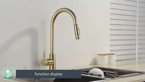 SXH304 Stainless steel kitchen sink faucet Household hot and cold multifunctional retractable rotating pull-out faucet