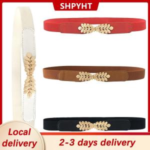 [COD] SHPYHT Local delivery Ship within 24 hours 1PC Versatile Dress Apparel DIY Accessories Fashion Women PU Black White Waist Band Thin Elastic Waist Belt