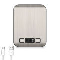 Precise Platform Scale Stainless Steel Electronic Weights Scales USB Charging Food Weighing Scale Baking Measuring Tools. 