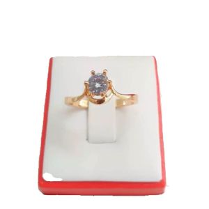 Cincin Dewasa Xuping Lengkung Permata Satu CXB186