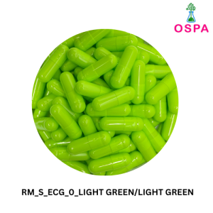1000pcs Size 0 Light Green Color- OSPA High Quality Empty Gelatin Capsule