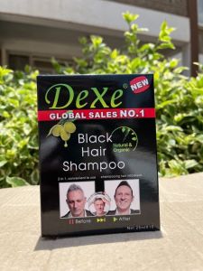Dexe Black hair Shampoo 25mlx10 Easy to Use in Just 5 Minutes (10 Sachet/box) for Men and Women  Original Version
