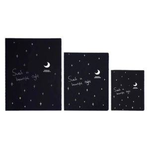 INDO 1866 - 6448 Notebook Diary Hitam / Buku Polos 28 Lembar / DIY Scrapbook dan Foto