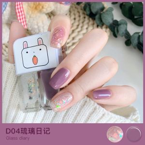 READY STOCK 2-in-1 Waterproof Women Hijab Nail Colour Set Peelable Peel Off Art Fashion 指甲油 N-002