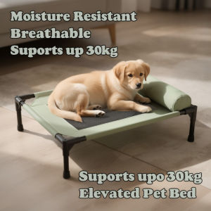 Elevated Pet Bed Breathable Washable Moisture Resistant Headrest Dog Cat Sleeping Cot