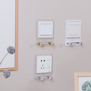 Glacier switch sticker hook socket decorative wall sticker cover switch protective cover shielding frame cover household plug hook
