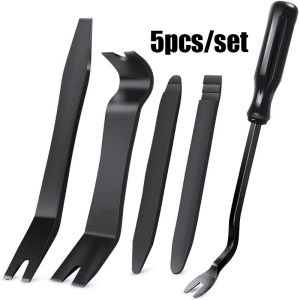 5Pcs No Scratch Plastic Pry Tool Kit Auto Trim Removal Tool Auto Door Panel Clip Remover Kit