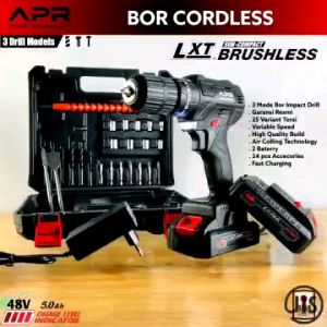 APR RAJA BOR BATERAI TYPE AP13 PRO brushless 13mm keyles auto singgle lock accecoris premium besi beton baja sekrup baut untuk kerja profesional