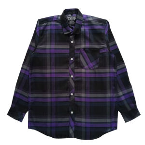 Anyway Kemeja Flanel Violet - Black 410