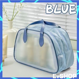 Dry Wet Separation PVC Wash Bag Portable Transparent Toiletry Bag Large Waterproof Travel Makeup Bag Cosmetic Storage