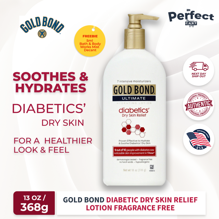 Gold Bond Diabetic Dry Skin Relief Lotion Fragrance Free 13.0 oz