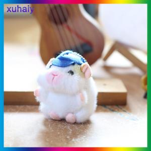 xuhaiy พวงกุญแจของเล่นตุ๊กตารูปหนูแฮมสเตอร์การ์ตูนน่ารักพวงกุญแจตุ๊กตาสัตว์พวงกุญแจรถกระเป๋าจี้กระเป๋าเป้สะพายหลังของตกแต่งของขวัญ