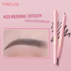 Pinks Pinkflash Double Head Automatic Eyebrow Pencil Long Lasting Waterproof High Pigment Easy Blend With Smooth Soft Brush