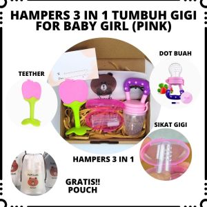Baby Gift Set Paket Tumbuh Gigi Teether Dot Buah dan Peralatan Makan MPASI Bayi 6 Bulan ke Atas