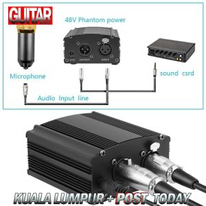 Compatible with 48V Phantom Power Microphone Power Supply suitable for any music recording equipment