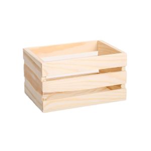 METALIX 1pc Multi-Size Dollhouse Wooden Crate Wooden Open-Top Miniature Storage Basket Durable DIY Miniature Craft Dollhouse Tiny Box Dollhouse Kitchen Decor
