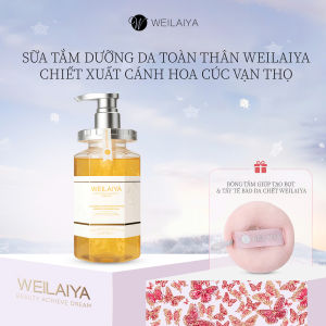 Sữa tắm trắng da toàn thân Weilaiya chiết xuất cánh hoa cúc vạn thọ lưu hương lâu phù hợp cho mọi loại da 450ml