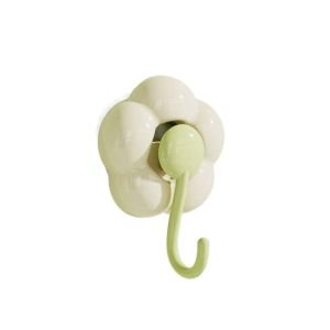 WARMSUN Plastic Suction Cup Hook Flower Shape No Punching Vacuum Hangers Creative Decorative Towel Hook for Kitchen