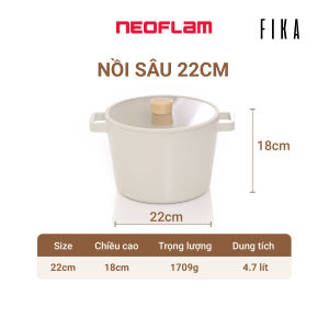 Hàng chính hãng Nồi Chảo chống dính bếp từ Neoflam Fika Hàn Quốc đủ size cỡ. Hàng có sẵn giao ngay.
