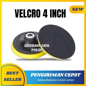 Tatakan Dudukan Amplas Velcro 4 inch Perekat Amplas 4" Gerinda Tangan
