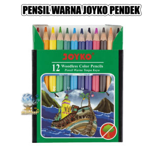 Joyko - Pensil Warna PANJANG CP 103 / PENSIL WARNA PENDEK CP 107 [ 1 Pack isi 12 Warna ] Colour Pencil Color Pensil Mewarnai Alat Mewarnai Pensil Joyko - Gambar Kemasan Acak