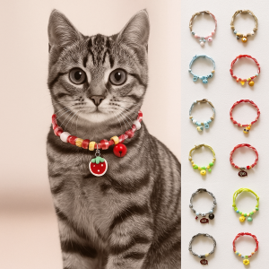 Adjustable Pet Collar Cat Bell Collar Cat Neck Ring With Bell Pet Cat Dog Accessories