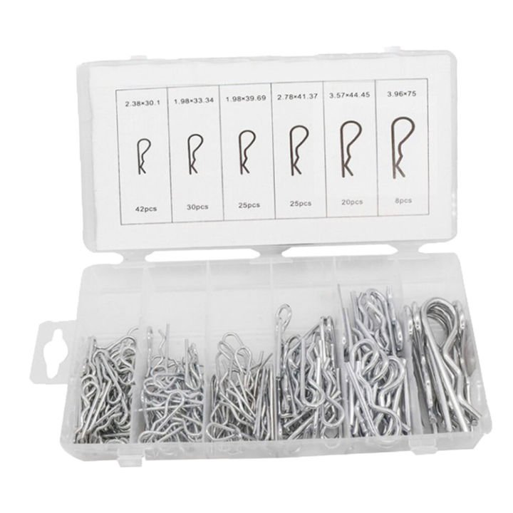 LazaraMall R Type Cotter Pin Spring Clips Double Ring Btype Retaining Pins w/ Box Lazada PH