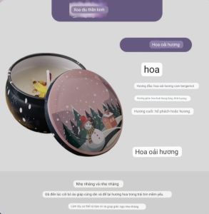 Nến thơm Noel sáp thơm nến thơm mini hoa khô tinh dầu thư giãn phong cách vintage - Happy Home 4U
