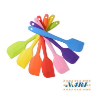 Dụng cụ làm bánh: Spatula phới trộn bột phới dẹt silicon muôi lật thức ăn phớt vét bột silicol cao cấp 28 cm - NARI