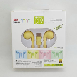 Headset Macaron C19 Type C Super Bass Tipe C Handsfree Warna-Warni C19