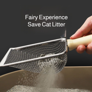 เครื่องขัดแมว จัดเก็บและพกพาสะดวก สแตนเลส เครื่องมือทรายแมว พลั่วขยะ ใช้งานได้จริง ทนทานและทนทาน