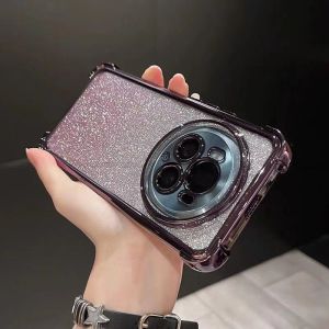 เคสโทรศัพท์ มือถือ ซิลิโคนนิ่ม กันกระแทกมุม สำหรับ รุ่น REALME 14PRO เคส หรูหรา 2in1 กากเพชร ป้องกันกรณีถุงลมนิรภัยฝาครอบ ไล่โทนสีสวย