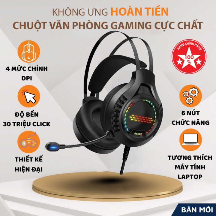 Tai nghe chụp tai gaming có dây Deiog E8150 chống ồn cao cho các game ...