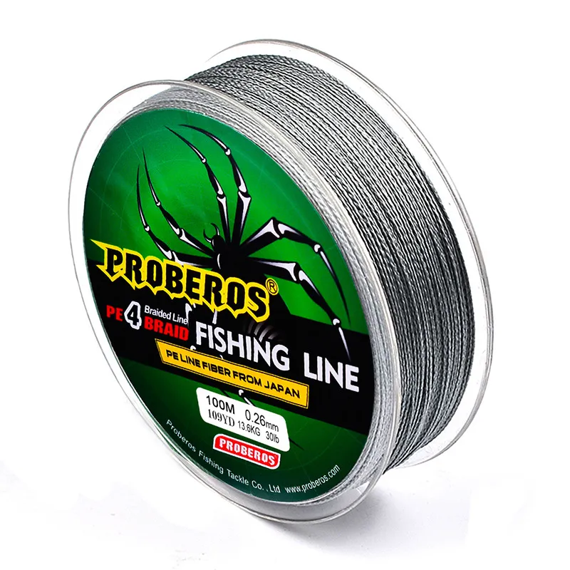 PROBEROS Strongest 4 Stands Fishing Lines 100M Braided PE Line ×4