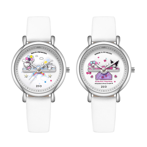 Sanrio Hello Kitty 36.3cm ดูสำหรับเด็กผู้หญิง ซีรีส์กระดานหก คุโรมิ นาฬิกาควอตซ์กันน้ำ Cinnamoroll สายหนัง Melody ราคาที่สุด 100% ดูสำหรับของขวัญคริสต์มาส Kuromi 2175