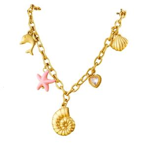 Trendy Starfish And Shell Necklace Designed For Fashion Forward Women For Enhancing Any Outfit With A Touch Of Nature