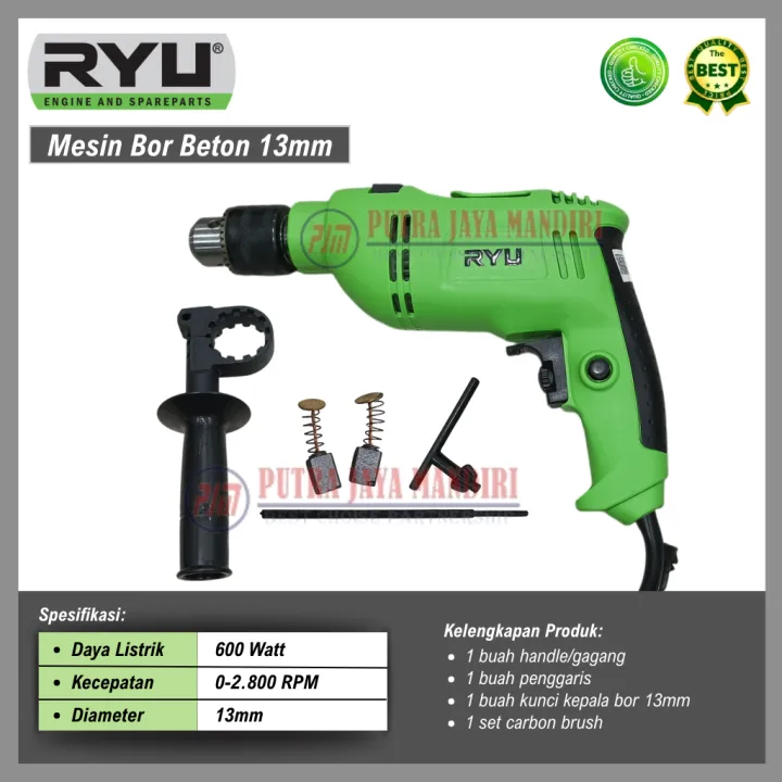 Ryu Mesin Bor Beton Tembok / Impact Drill 13 mm RID 13-1 RE Variable ...