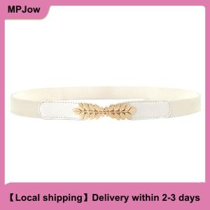 【Local shipping】 1PC Versatile Dress Apparel DIY Accessories Fashion Women PU Black White Waist Band Thin Elastic Waist Belt