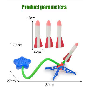Rocket Air Launcher Mainan Anak Edukasi Toy EVA Foam Stomp Pump Kids Outdoor Toys for Boys Mainan Sukan