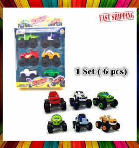 WenYi Blaze and the Monster Machines Monster Blaze 1 Set (6 Pcs) Kid Diecast Toys Trucks Vehicles Racer Cars Monster Blaze