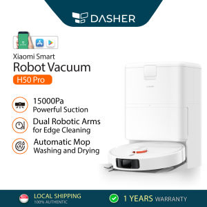 Xiaomi Smart Robot Vacuum H50 / H50 Pro | 15000Pa Powerful Suction | Auto Mop Wash & Dry | Smart Laser Navigation | Mi H