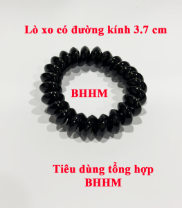 (Q8) 1 dây cột tóc lò xo bằng nhựa màu đen.