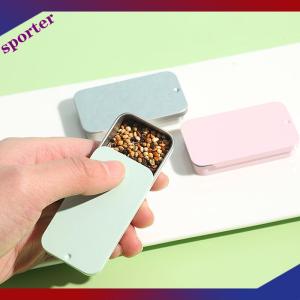 Sporter Tinplate hộp trượt nắp đẩy kéo Hộp ngăn kéo Balm hộp xách tay hộp nhỏ hương liệu Jar kẹo nhỏ hộp sắt hộp quà tặng