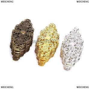 [COD] WEICHENG 20Pcs Filigree Flower Wrap Connector Crafts DIY Embellishments Findings Jewelry