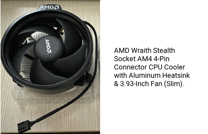 AMD Wraith Stealth Socket AM4 4-Pin Connector CPU Cooler with