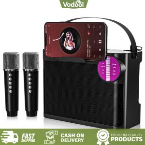 [VSC] Bluetooth-Compatible 5.3 Karaoke Machine with 2 Microphones Wireless Karaoke System HD Sound Boombox for Home Parties