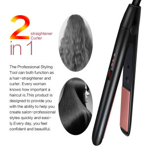 ดัดผมไฟฟ้าที่หนีบผมตรงสองในหนึ่งดัดผมเหล็กเครื่องมือตัดแต่งทรงผมควบคุมอุณหภูมิยืดเครื่องผม