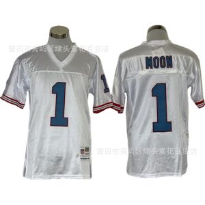 NFL Oilers Rugby Wear Jersey Vintage Embroidered MN Hall of Fame Jersey American Football in Stock